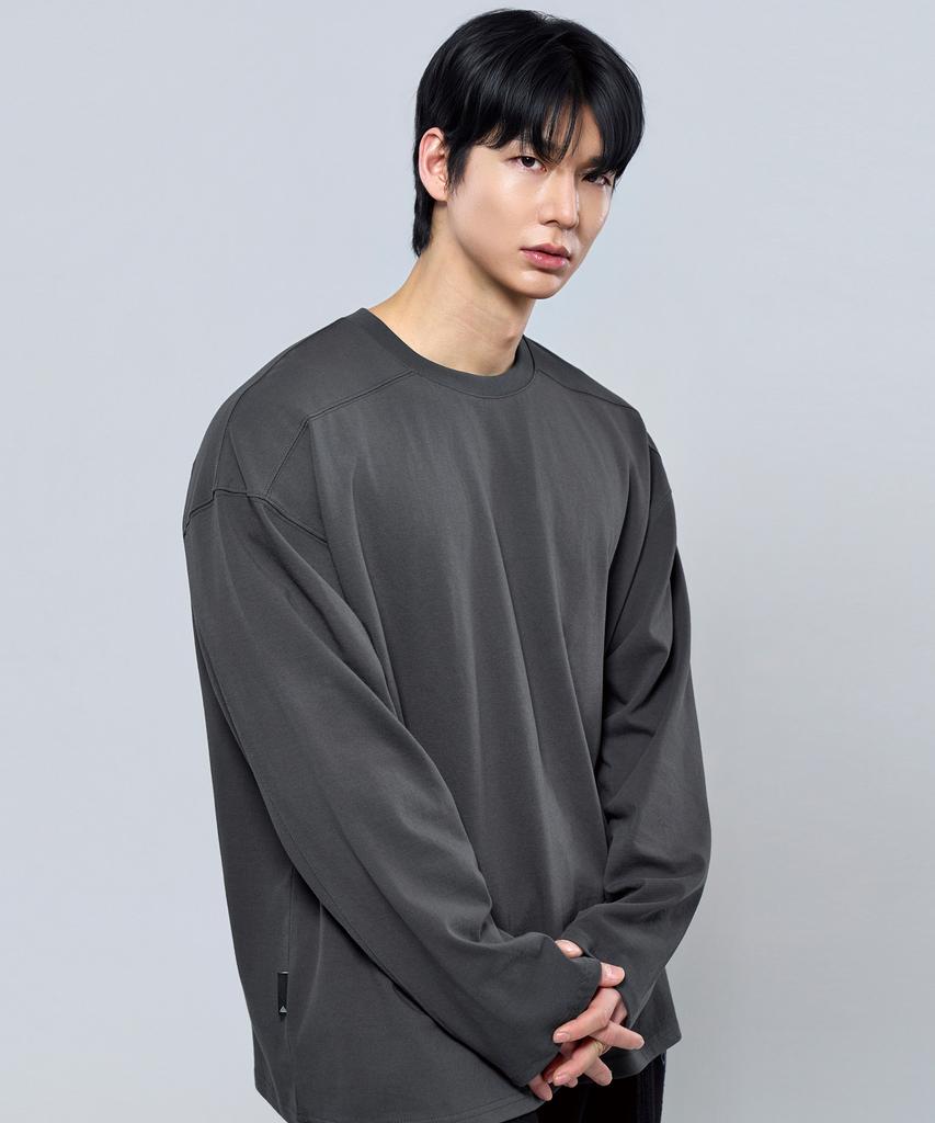 Pijikeolgameoncheu P2613 Heavy Cut Oversized Long Sleeve Tee [3 Colors]