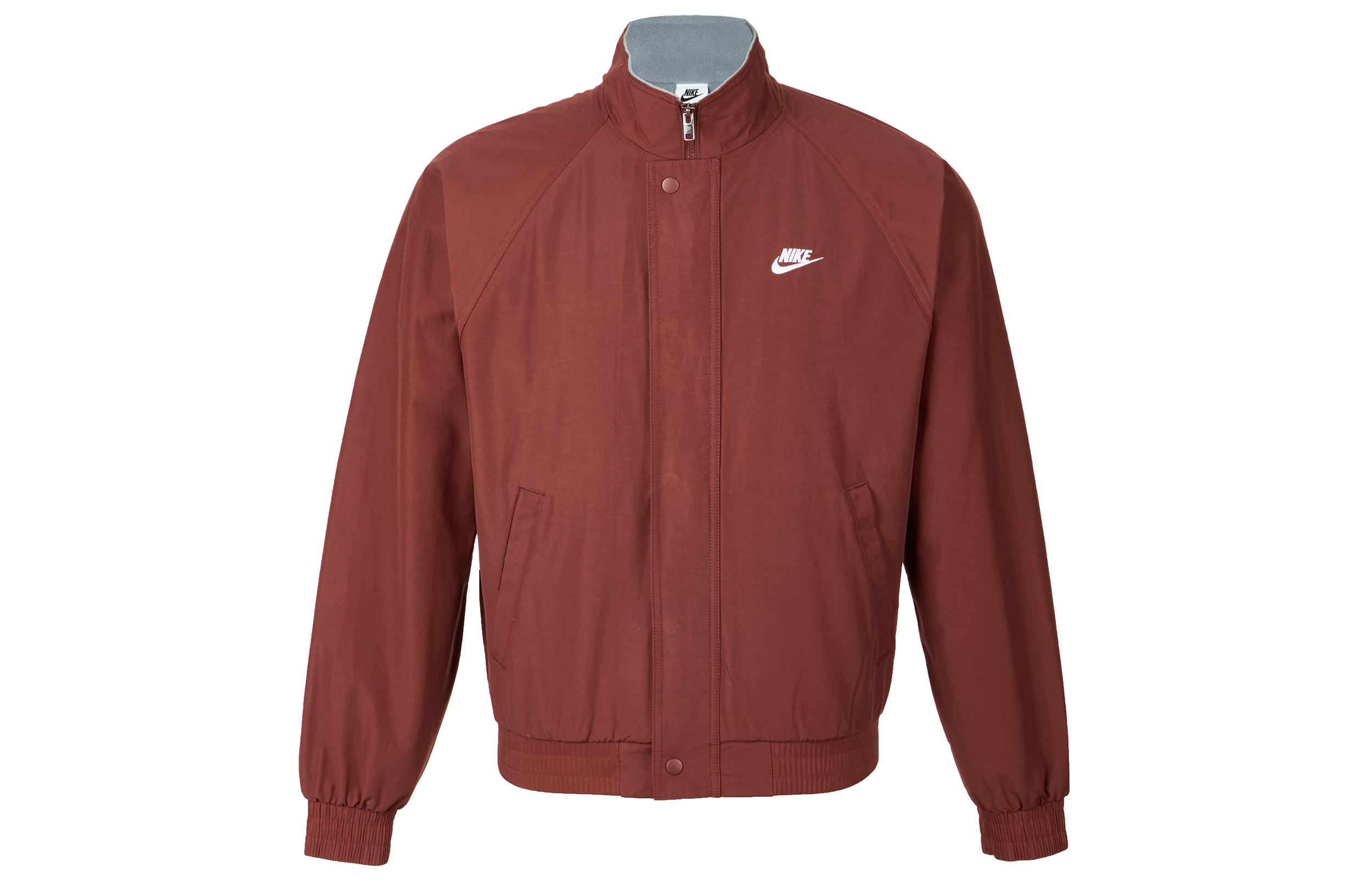 Nike Club Jackets Men s Dark Team Red Stand Collar Fleece Lined Other FZ0657-619 S