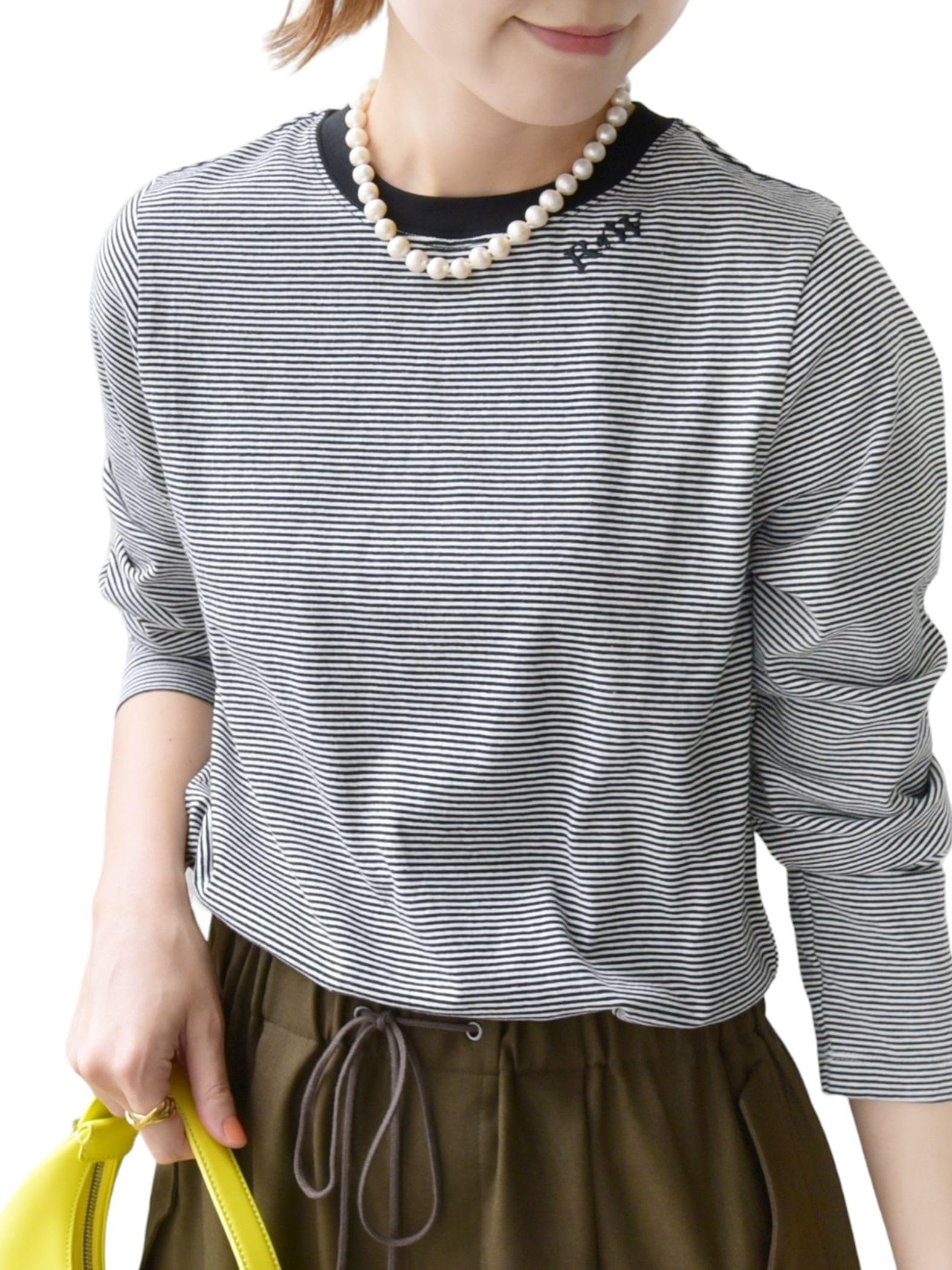 

SHIPS для машинной вышивки, футболка с контрастной окантовкой, один размер, женская, можно стирать, футболка, женская, 312050398, черный,