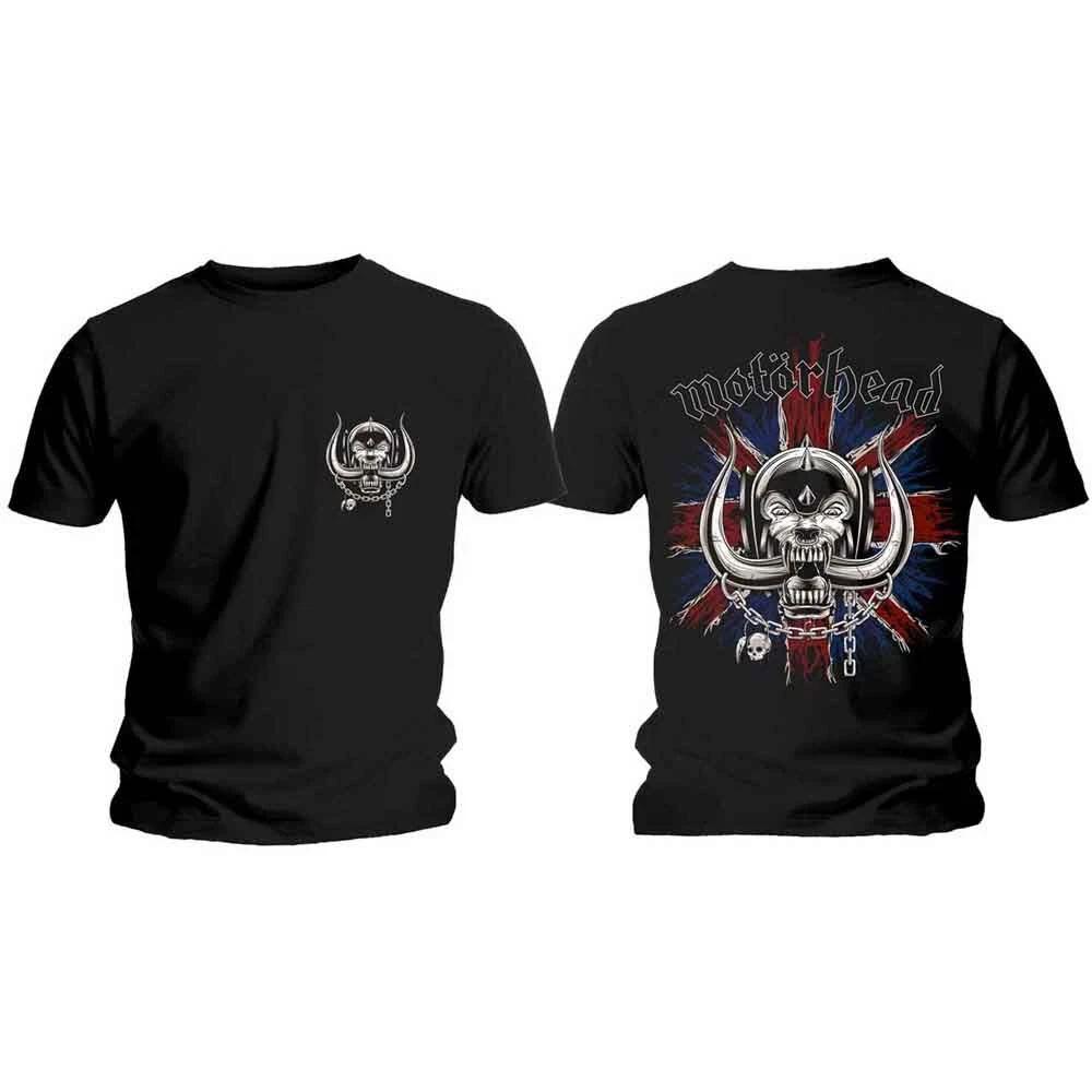 Motorhead Unisex Tee: British Warpig & Logo (Back Print) (X-Large) Black S