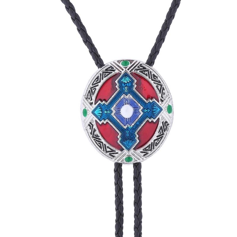 Western Cowboy Bolo Tie Totem Necktie  Lariat Necklace Costume Accessory Bolo Tie Western