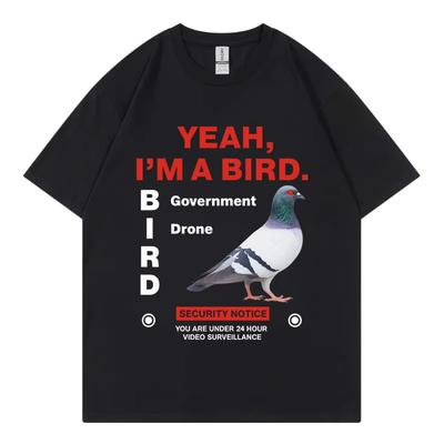 Government Funny Pigeon Graphic T Shirts High Street Fashion Trend Short Sleeve T-shirts Women Clothing T-shirt