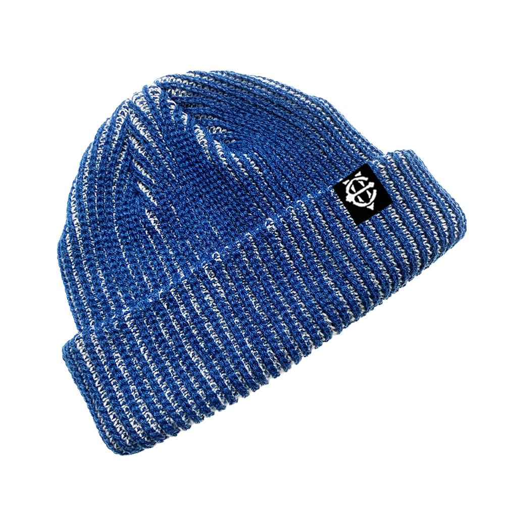 EIGHTVOLUME Ev Double Ribbed Short Beanie (Blue)