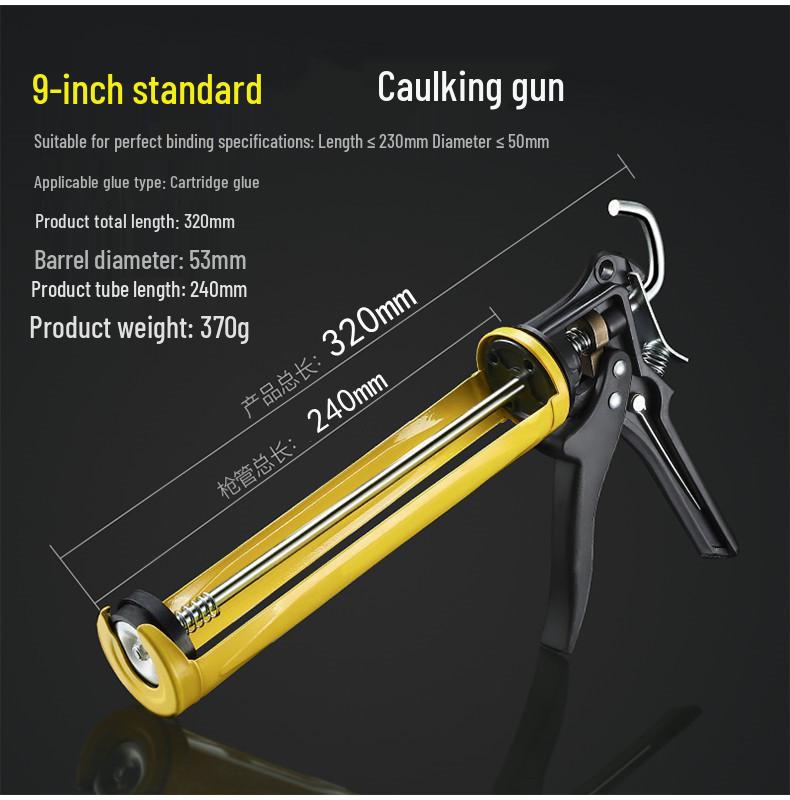Automatic Silicone Glass Glue Gun & Grout Tool for Tile, Adhesive, and Nail-Free Applications