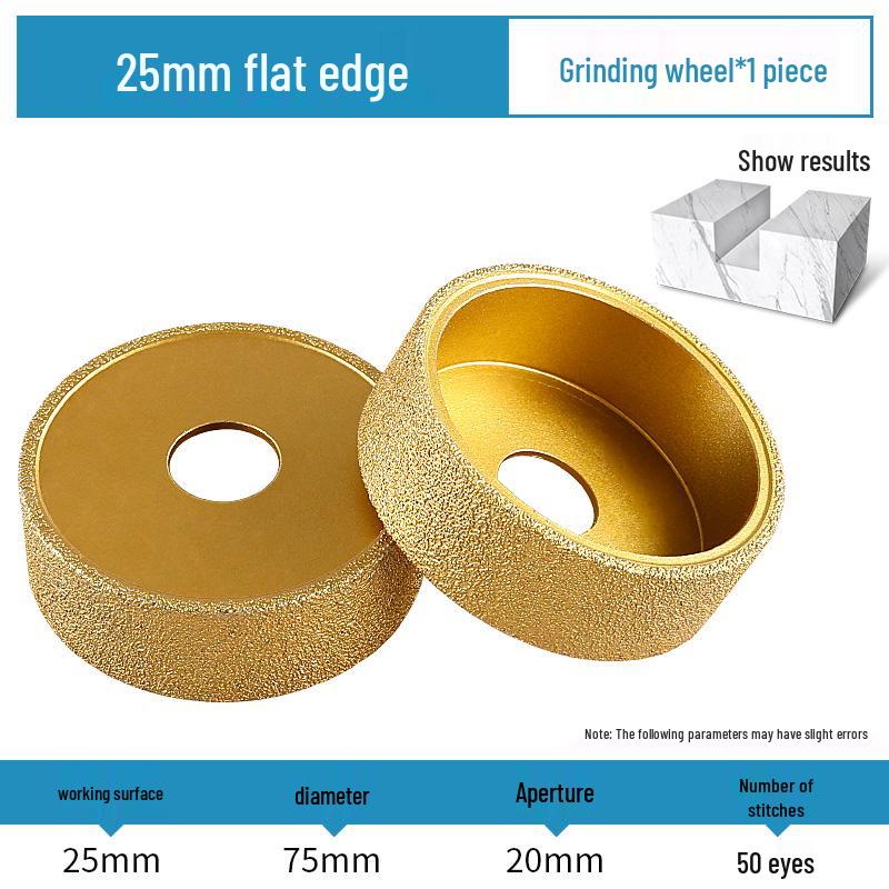 Stone Edge Grinding Wheel for French Edge Granite & Marble Tile - Trimming, Rounding, and Grooving with Angle Grinder