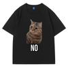 Talking Cat Meme Pattern T-shirt Women's Fashion T-shirt Casual Short Sleeve T-shirt Women's StreetWear