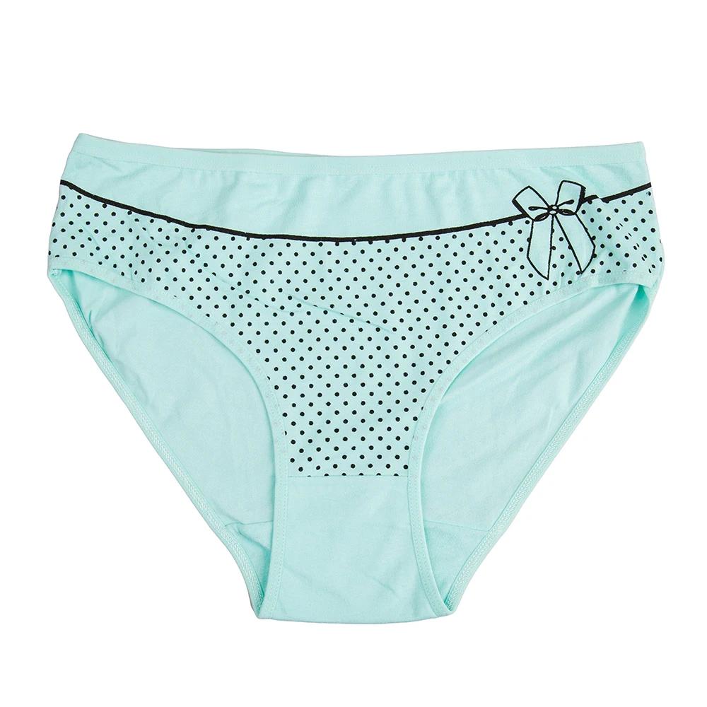 Women's Cotton Briefs Sexy Print Ladies Panties Big Size Mid-rise Women Underwear Cotton Crotch 2XL 3XL 4XL 6 Pcs/set