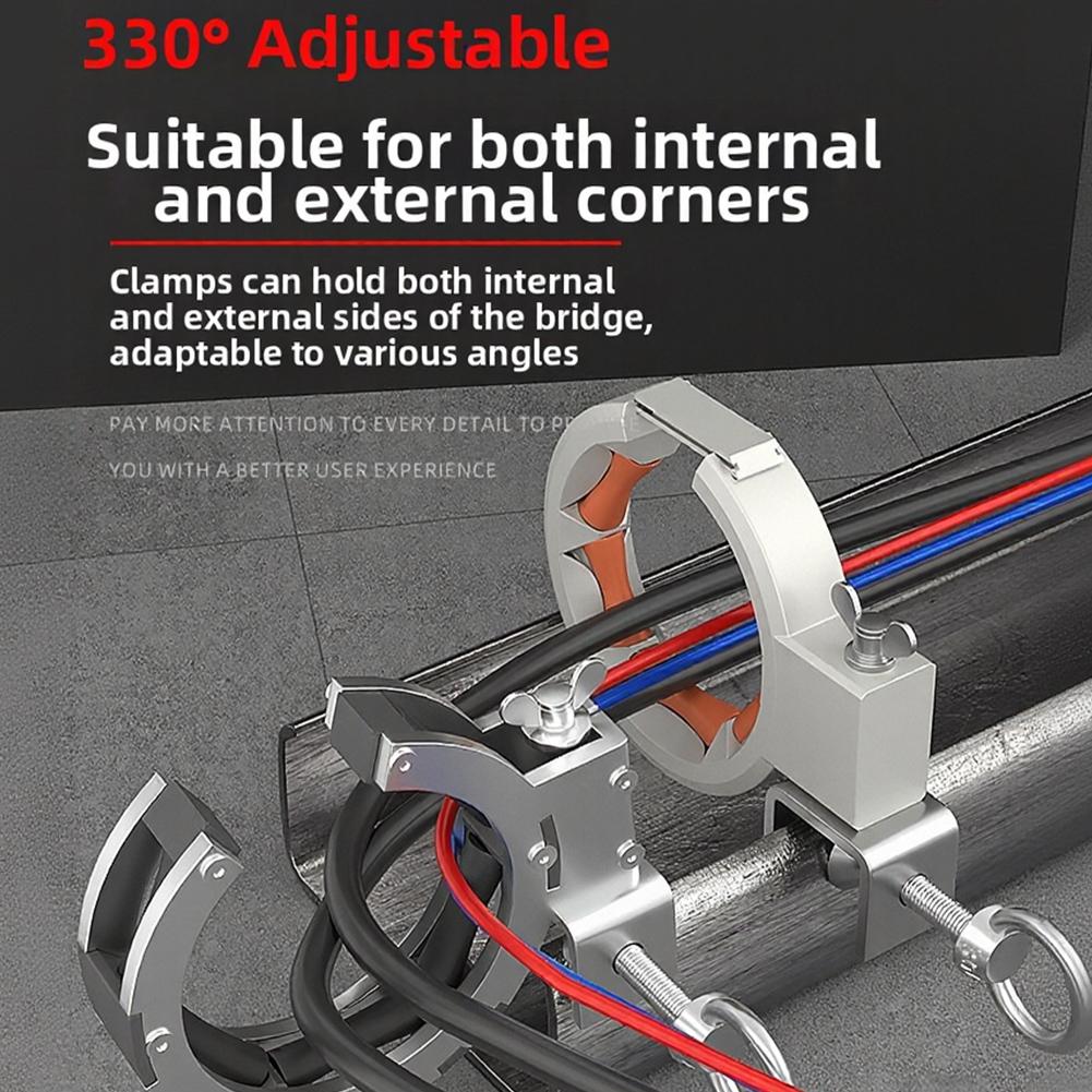 1/2Pcs Heavy-Duty Cable Pulling Roller 330° Adjustable Clamp For Efficient Routing Heavy-Duty Cable Pulling Roller