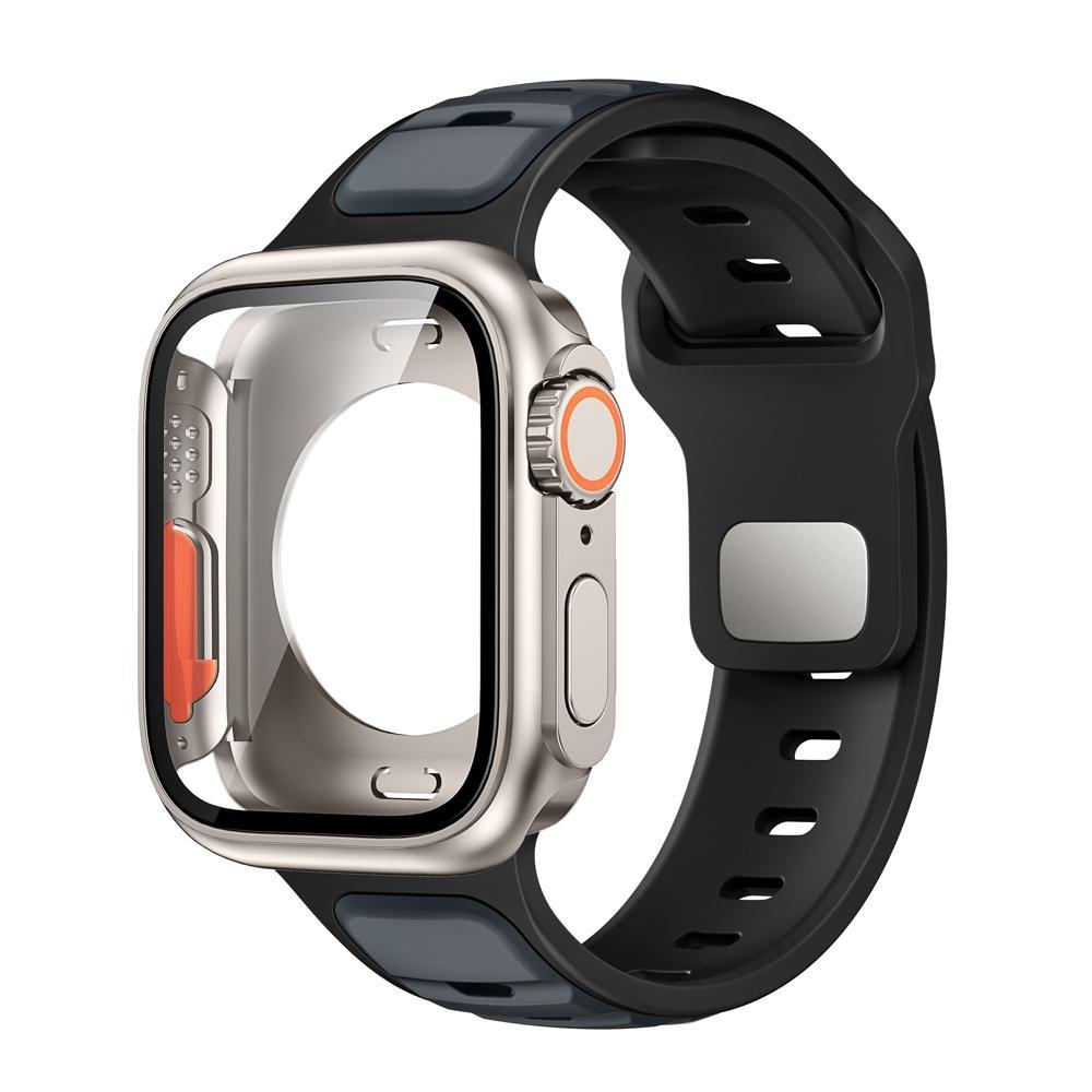 Silicone Band +Case for Apple Watch S11 46mm S10 SE3 44mm 45mm iWatch Series 10 9 8 7 6 5 4 Make Watch Upgrade Change To Ultra3/