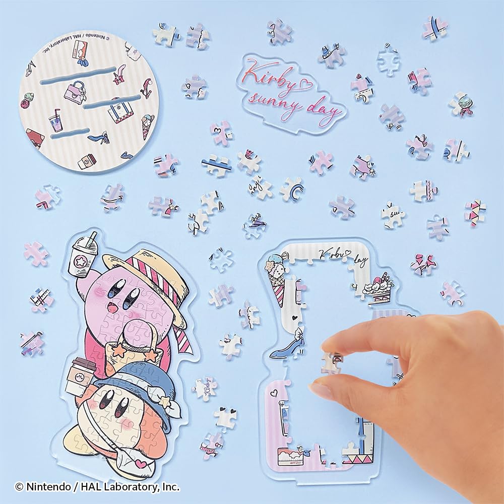 Beverly [Jigsaw Puzzle x Acrylic Stand] Kirby's Sunny Day Acrylic Stand Pop [New Puzzle to Assemble and Display] [No Glue Required] 79 Pieces SP-017