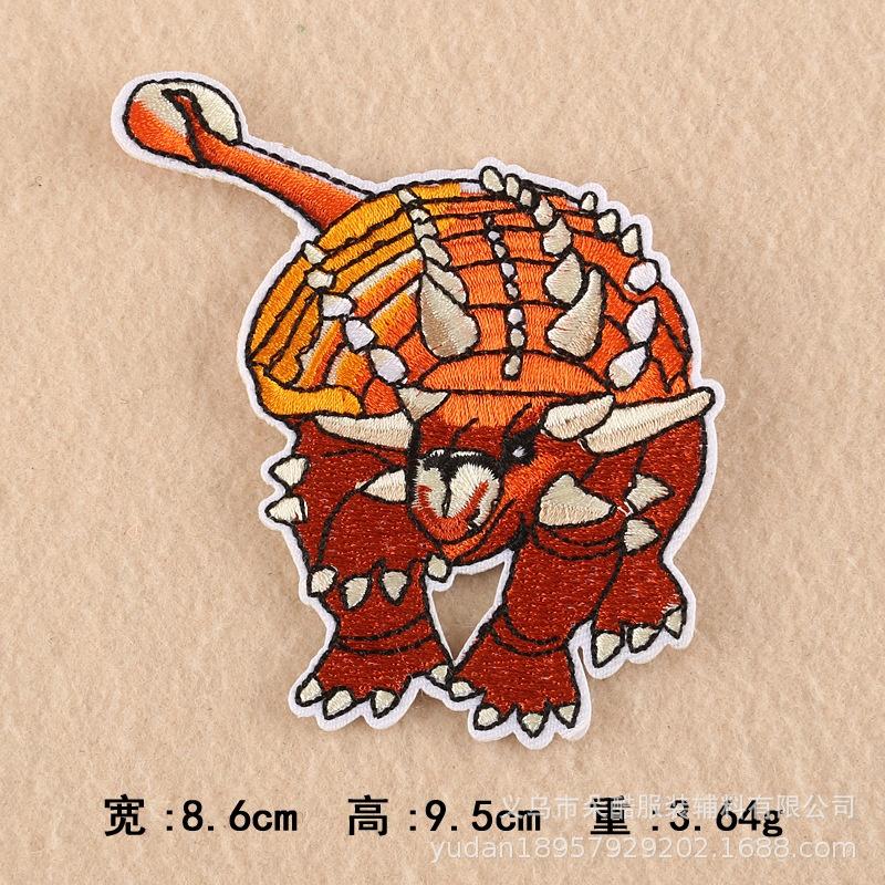 12 Stück Dinosaurier-Aufnäher für Kleidung Bügeln Gestickter Aufnäher Applikation Aufbügler Zubehör