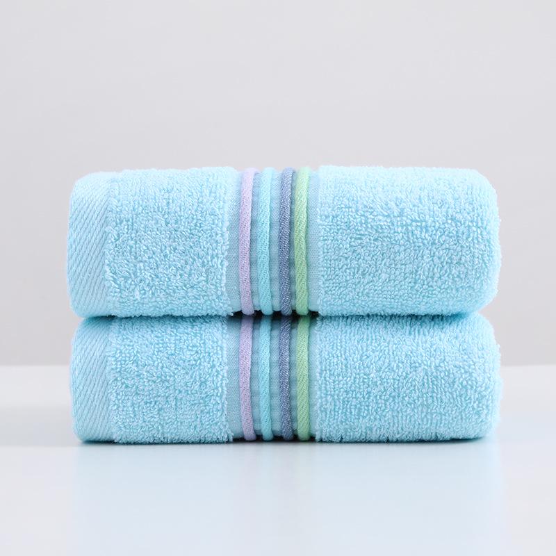 Embroidered Soft Cotton Face Towel - Thick, Absorbent, and Quick-Drying
