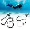 Small Swimming Adjustable Lanyard Mirror Adjustable Scubas Diving Rearview Mirror Side Hanging Tool With Safety Lanyard