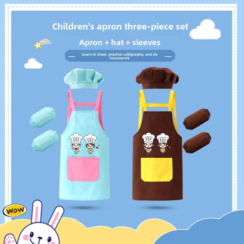 Cartoon Kids Apron Waterproof Children's Bib New Chef's Uniform  Cooking