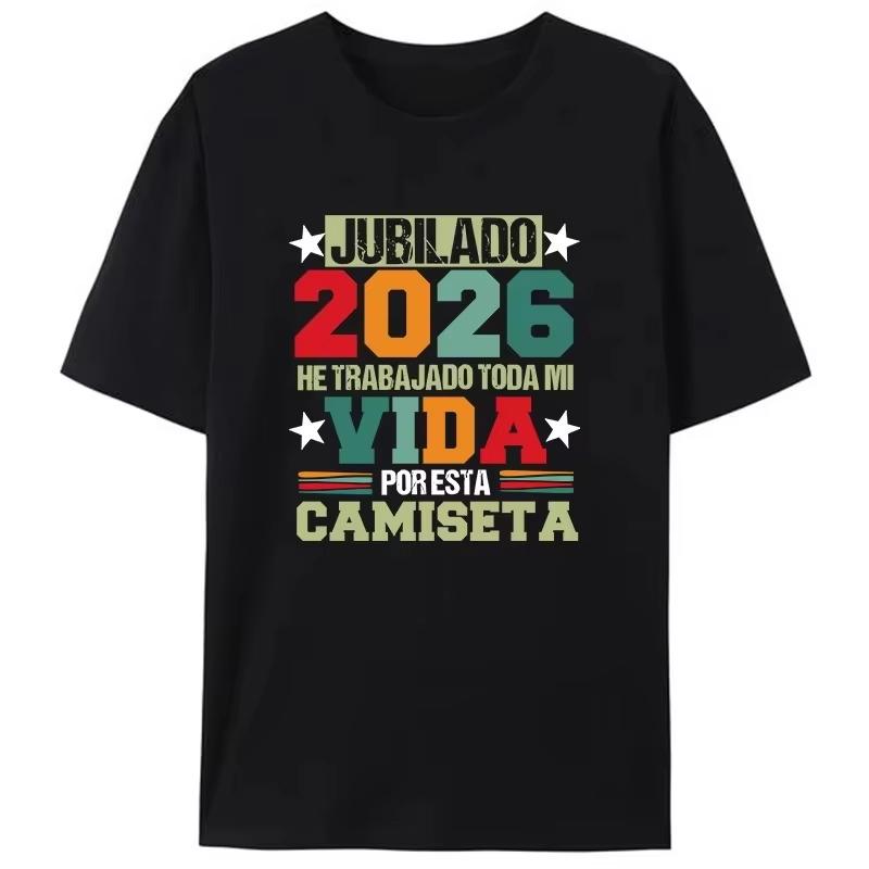 2026 new summer relaxing Spanish Retired 2026 Ive My Whole Life for This TShirt Vintage Papa Unisexs Cotton Tee New Summer