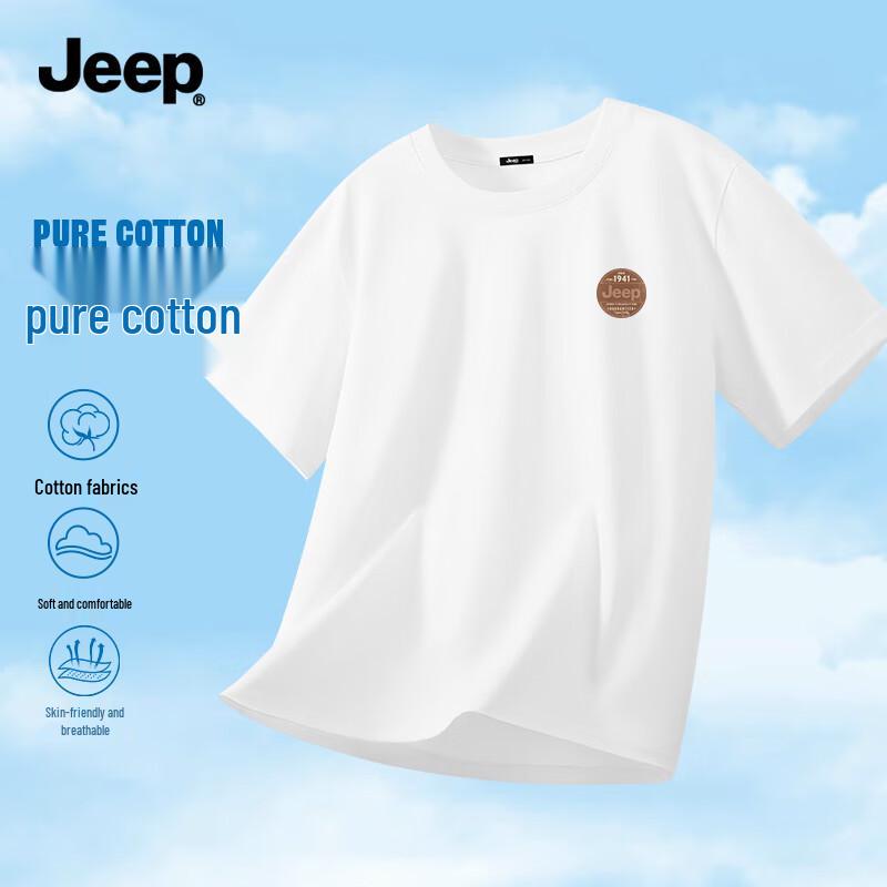 JEEP Men s Summer Pure Cotton Casual Short Sleeve T-Shirt M 2590₽