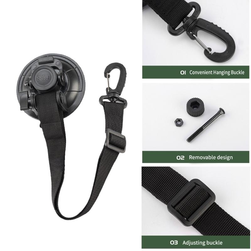 Door Heavy Duty Fastening Belt Door Retainer Strap Holder Door Suction Cup Strap Adjustable Fastener Portable
