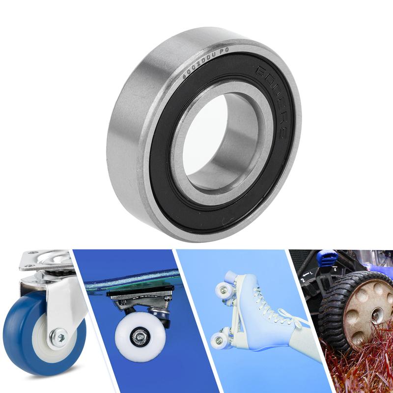 Motoforti 6002DDU Deep Groove Ball Bearings P0 15x32x9mm Lubricated Bearings Double Rubber Seal Scooter Skateboard Wheel