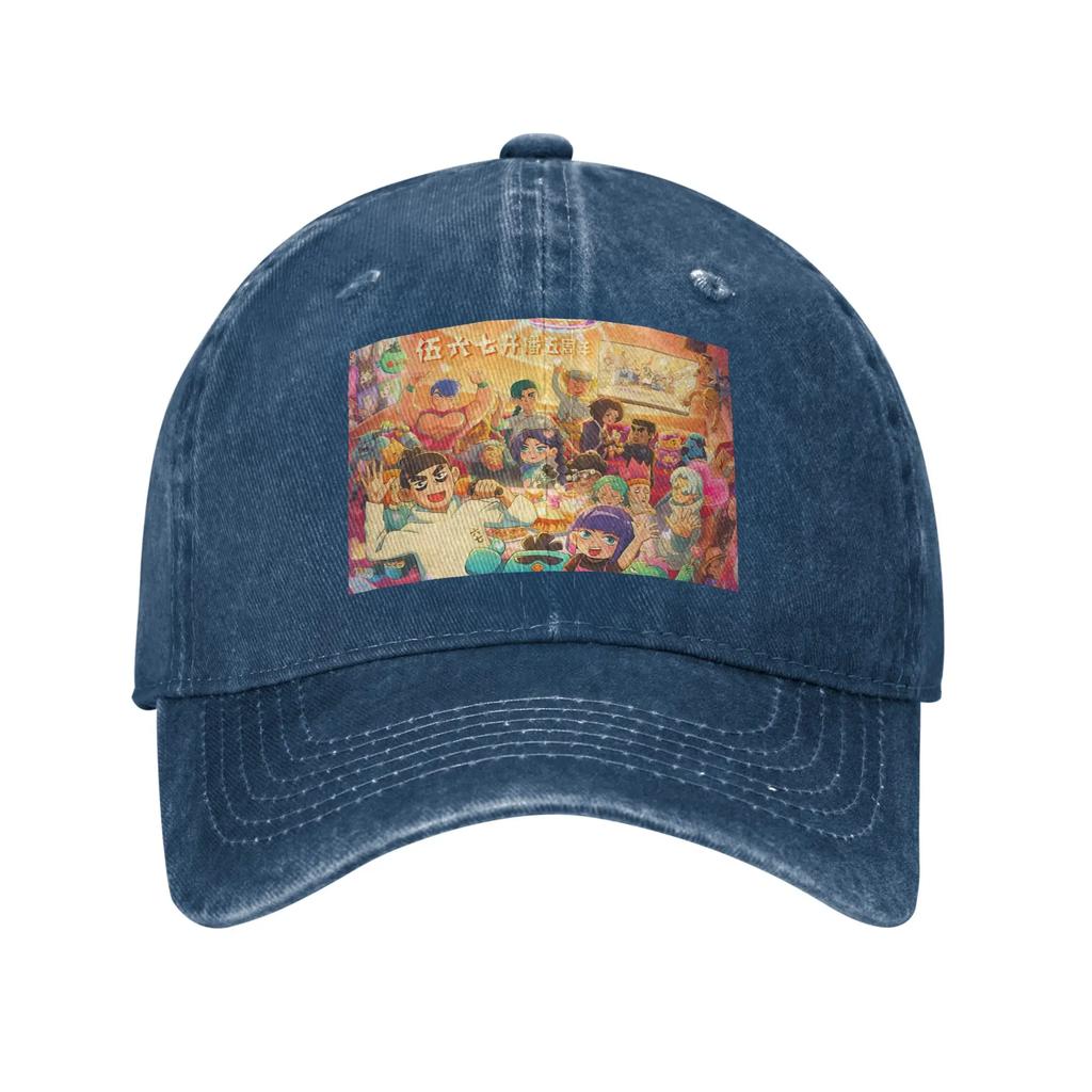 Scissor Seven Action Unisexga Cartoon Washed Denim Cap Casual Baseball Caps Adjustable Hat Summer Unisex Baseball Hats