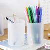 Multifunctional Transparent Desktop Cosmetic Box Pen Display Cup Makeup Brush Holder for Students Teacher