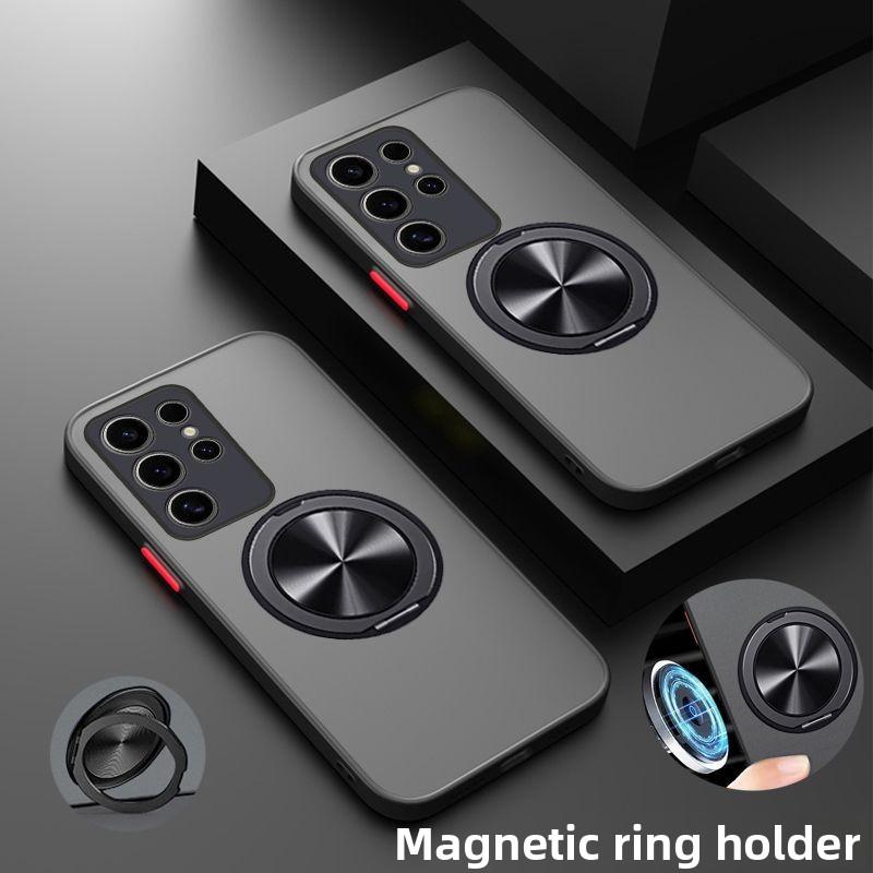 For Samsung Galaxy S26 Ultra Case Hard PC Ring Stand Magnetic Protective Back Cover For Samsung S26 S25 S24 S23 Plus Ultra Shell