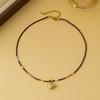 Original new Chinese fashion retro color oil drop enamel beaded gourd necklace versatile high sense collarbone chain women
