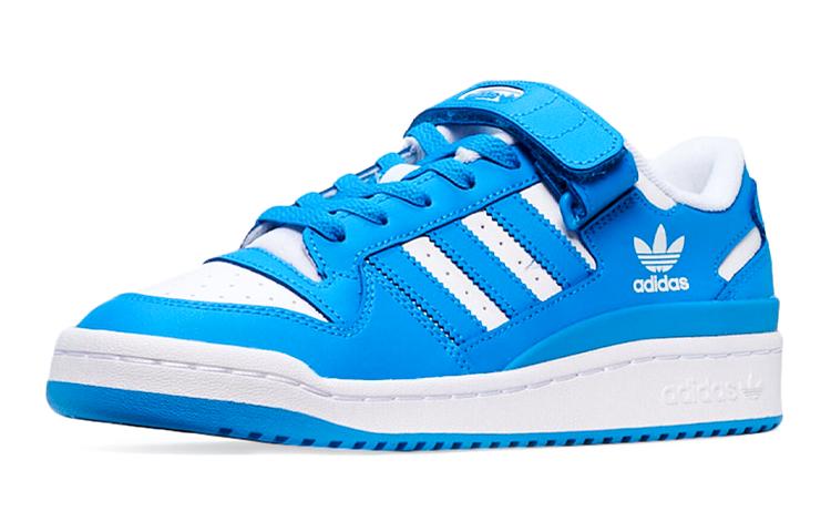 Adidas Originals FORUM Synthetic Leather Abrasion Resistant Low top Skateboard Shoes Blue White Unisex GX9697