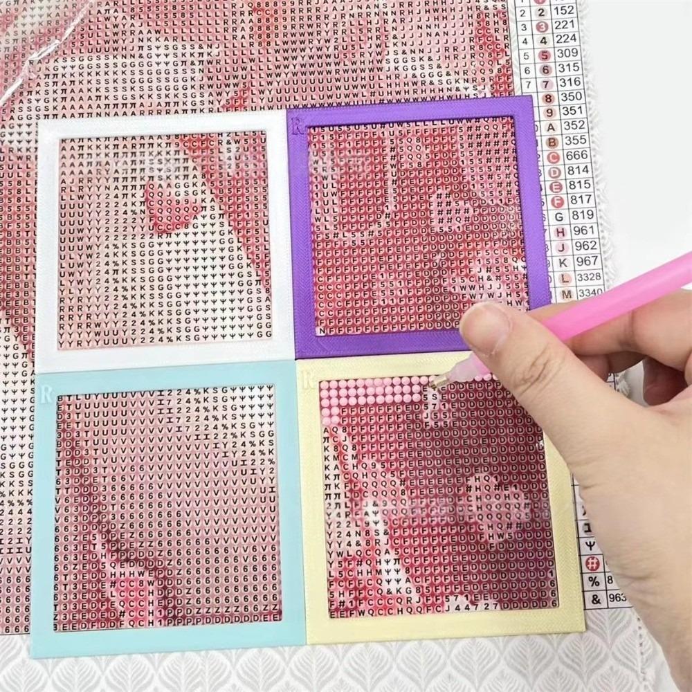 2Pcs DIY Grid Alignment Frames Multi-Specification Diamond Painting Guide Tool