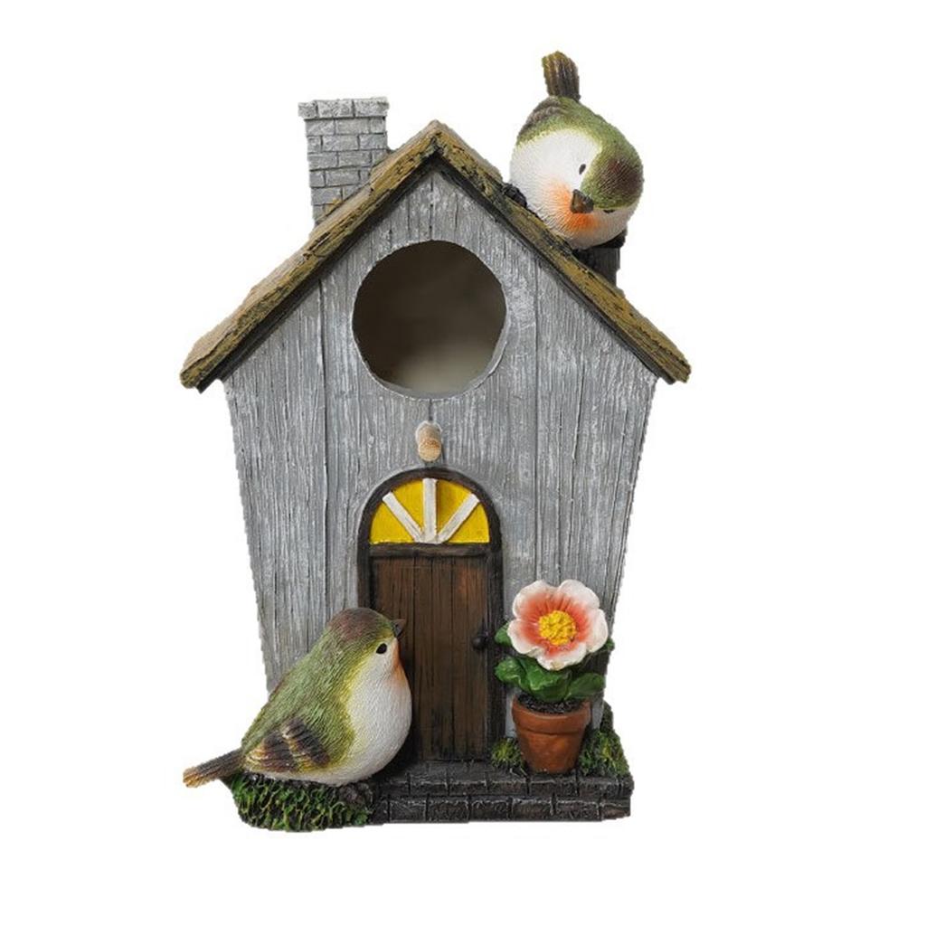 Green Resin House Garden Courtyard Decoration Bird Outdoor Bird Villa