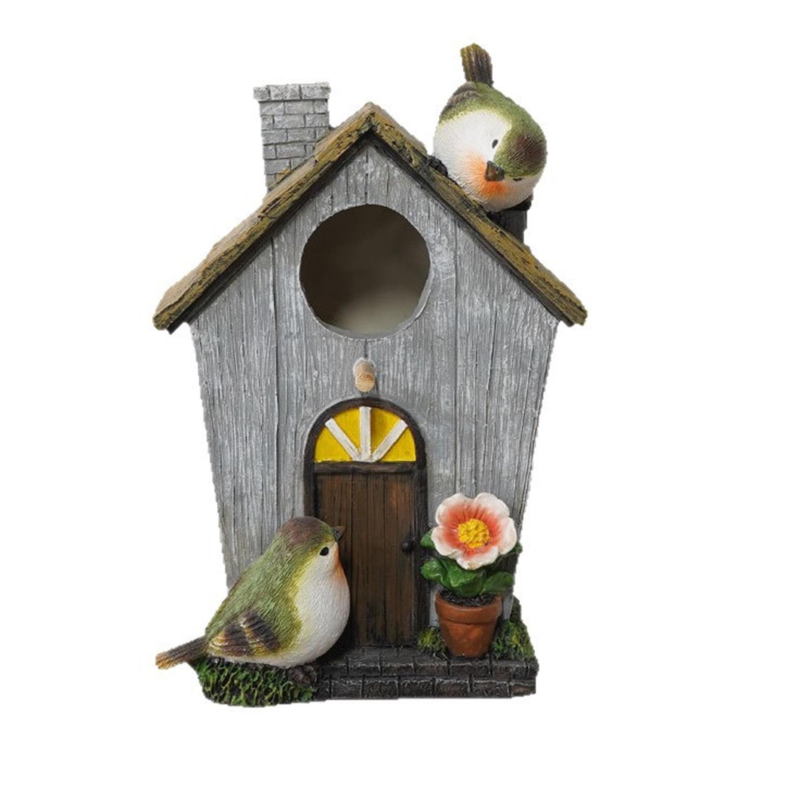 Green Resin House Garden Courtyard Decoration Bird Outdoor Bird Villa one size