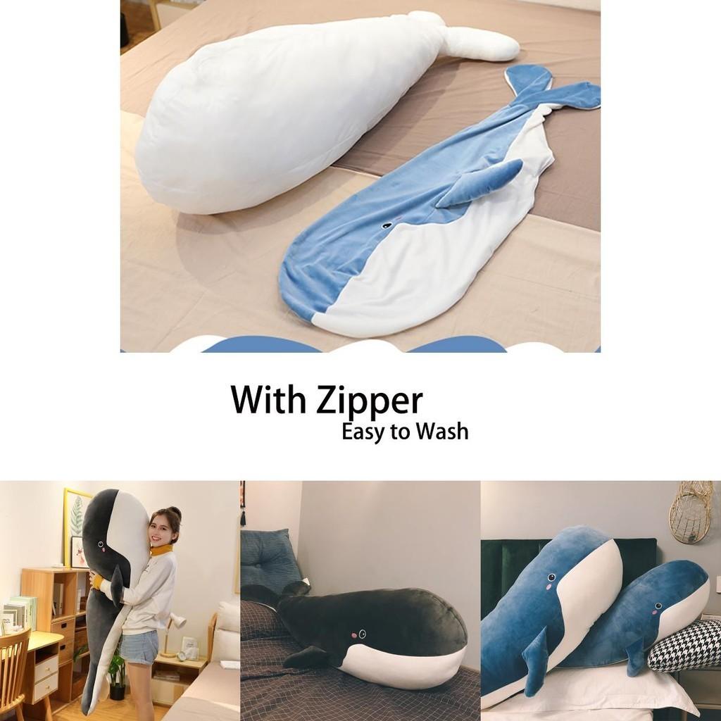 Giant Whale Plush Toy Pillow Soft And Squishy Ocean Animal Stuffed Doll For Kids Handcrafted With Care