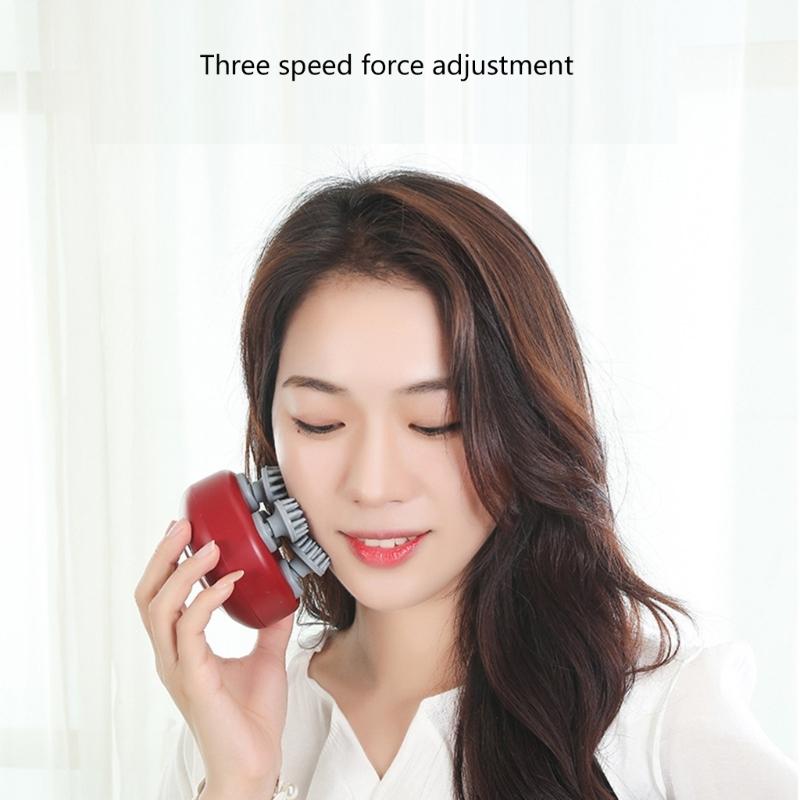 Scalp Massager Portable Electric Head Massager with 3 Massage Mode and 4 Massage Heads Handheld Head Massager for Body