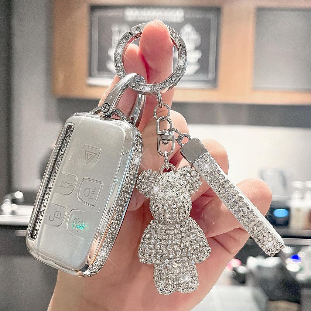 Land Rover Schlüsselhülle für Discovery, Range Rover Evoque, Velar, Freelander, Defender, Sport - High-End Auto-Schlüsselhülle