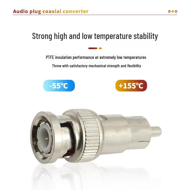 BNC Male To RCA Male Coaxial Audio Adapter