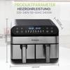 Air Fryer 10L XXL with Dual Chamber Dual Zone for Families, Fryer with LED Touchscreen, Adjustable Time and Temperature, 8 Cooking Functions
