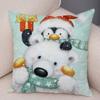 50 Style Merry Christmas Cushion Cover Decor Cute Cartoon Santa Claus Snowman Pillow Case Soft Plush Pillowcase for Sofa Home