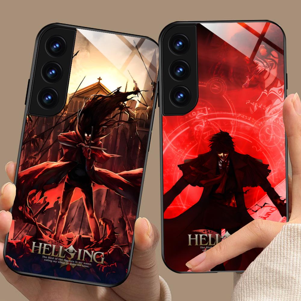 Anime Alucard Hellsing Phone Case for Samsung Galaxy S25 S24 S23 S22 S21 S20 Note20 Plus FE Ultra Glass Colorful Cover Pretty