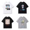 Disfraz Juguetón de Doraemon para Adultos y Niños Divertido Unisex Estampado Camiseta de Algodón Nicho Peculiar de Moda Media Manga