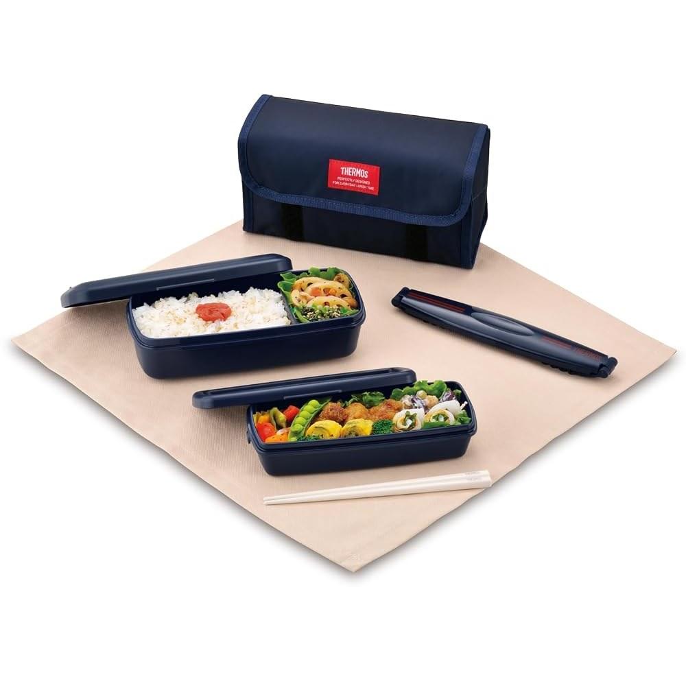 THERMOS 2-Tier Fresh Lunch Box 900ml Deep Navy DJB-906W DPNV