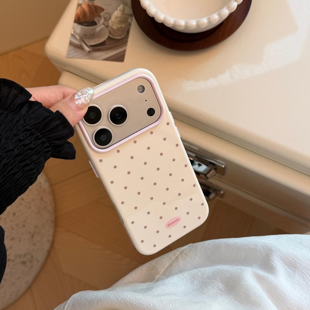 Dopamine Polka Dot Apple 17 Pro Phone Case, IPhone 16 Drop Protection, 15 Personalized Color Blocking, 14 Soft, 13 Compatible Apple Phone Case