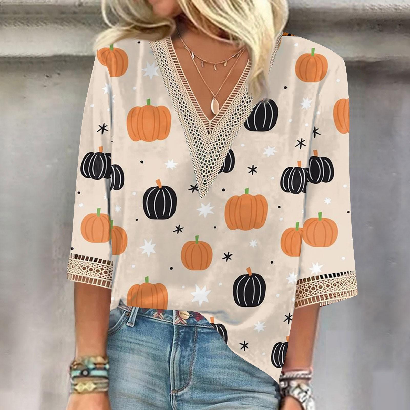 Женский модный повседневный топ с v-образным вырезом и укороченными кружевными рукавами — фото 6