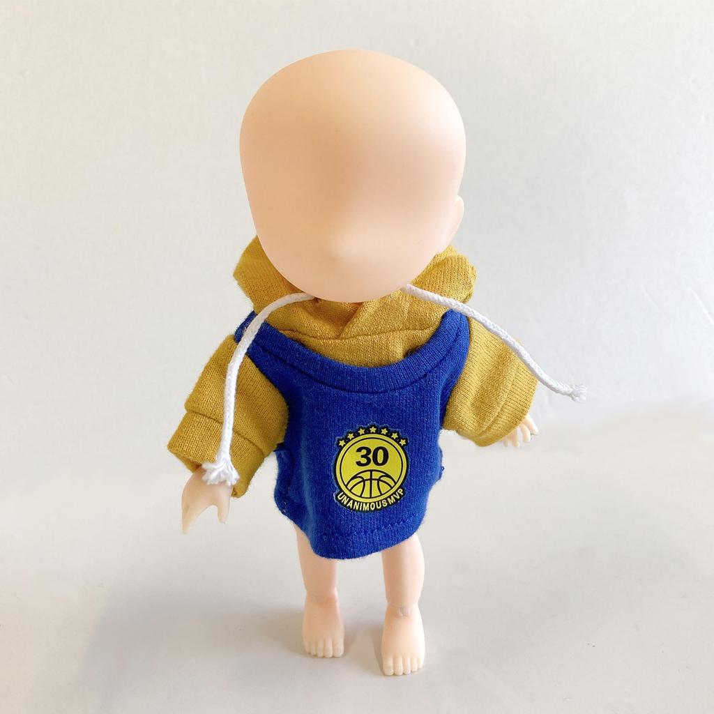 Sweat à capuche style bavoir de basket-ball, 10 cm, Jaune x Bleu, Peluche, Kigurumi, Accessoire, Otaku, Poupée, Mascotte, Kpopdoll, Costume [Occasion]