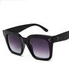 non-polarized Square Oversized Sunglasses Woman Fashion Black Gradient Vintage Rivet Sun Glasses Female Outdoor Shades Driver