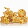 Glücksbringer-Sparschwein aus Keramik, goldenes Kaninchen, kreatives Geschenk und Heimdekoration