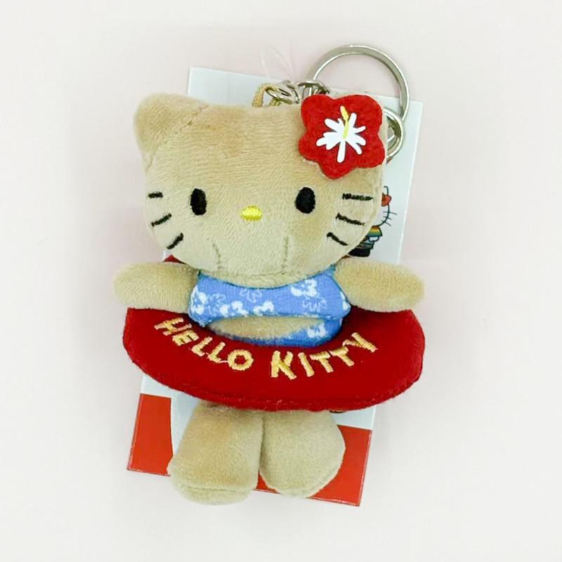 Kt Cartoon Cat Plush Keychain With Soft Short Pile For Bags And Gifts