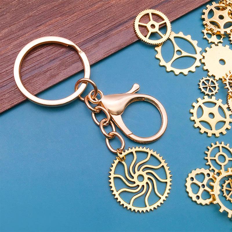 50g Retro Mechanical Gear Necklace: DIY Punk Alloy Pendant