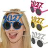 2027 New Year's Eve Decorative Round Lens Glasses for Parties & Gatherings