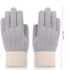 Touchscreen Knitted Fleece Gloves Winter Warm Furry Warm Mitts Female's Gloves  Outdoor Sport