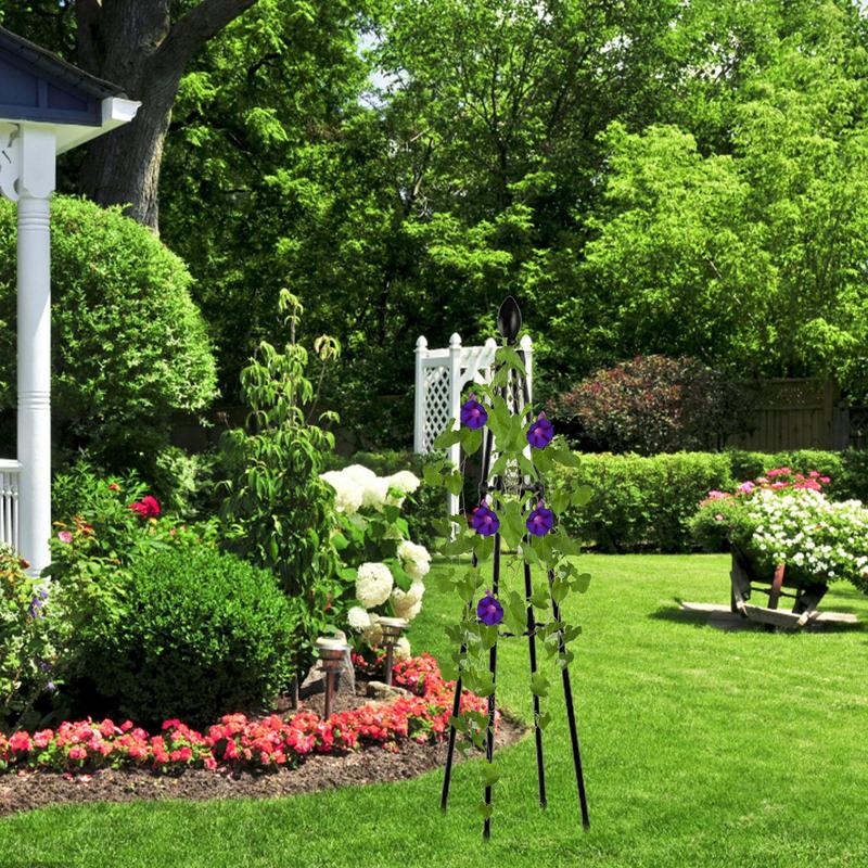 1 Conjunto Treliça para Plantas Trepadeiras DIY Estrutura de Suporte de Jardim para Flores Videiras Suporte de Vaso Gaiola Treliça de Suporte para Trepadeiras 80/120/160cm