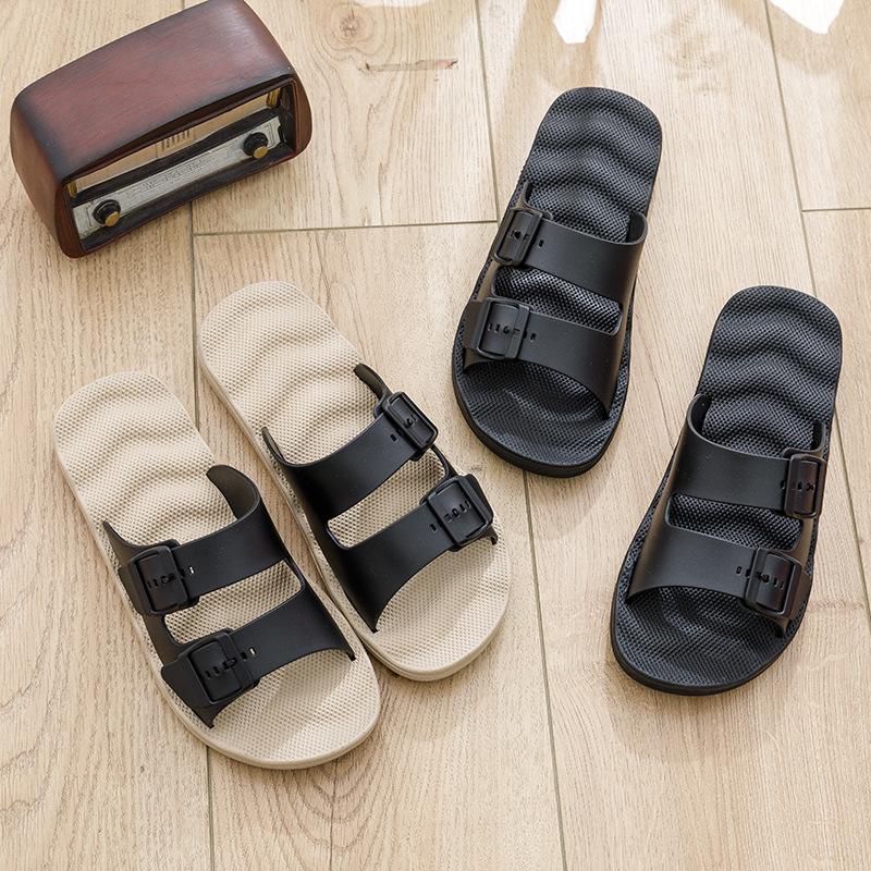 Men's Non-Slip EVA Summer Outdoor Fashion Slippers - Big Size, One-Strap Massage, Perfect for Bath or Home Use